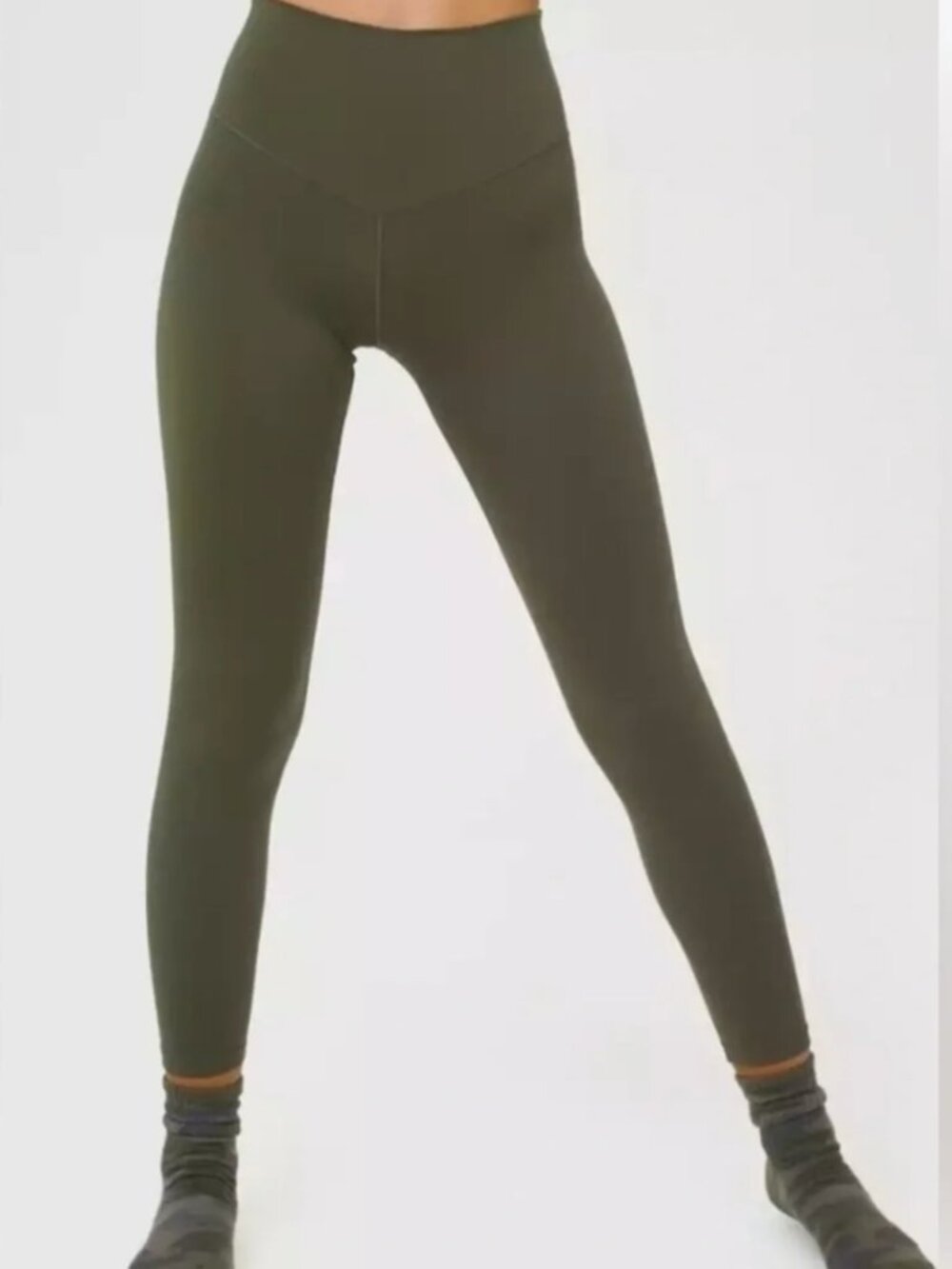 Aerie OFFLINE Real Me 7/8 Leggings S High Waisted Olive Mystical Green Soft